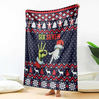 Grinch Hand Six Seven Xmas Blanket Meme Gen Alpha Slang - Wonder Print Shop