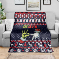 Grinch Hand Six Seven Xmas Blanket Meme Gen Alpha Slang - Wonder Print Shop