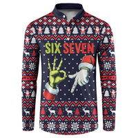 Grinch Hand Six Seven Xmas Button Sweatshirt Meme Gen Alpha Slang - Wonder Print Shop