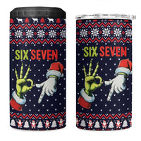 Grinch Hand Six Seven Xmas 4 in 1 Can Cooler Tumbler Meme Gen Alpha Slang - Wonder Print Shop