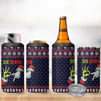 Grinch Hand Six Seven Xmas 4 in 1 Can Cooler Tumbler Meme Gen Alpha Slang - Wonder Print Shop