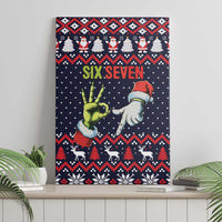 Grinch Hand Six Seven Xmas Canvas Wall Art Meme Gen Alpha Slang - Wonder Print Shop