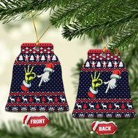 Grinch Hand Six Seven Xmas Ceramic Ornament Meme Gen Alpha Slang - Wonder Print Shop