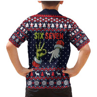Grinch Hand Six Seven Xmas Family Matching Mermaid Dress and Hawaiian Shirt Meme Gen Alpha Slang - Wonder Print Shop