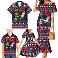 Grinch Hand Six Seven Xmas Family Matching Mermaid Dress and Hawaiian Shirt Meme Gen Alpha Slang - Wonder Print Shop