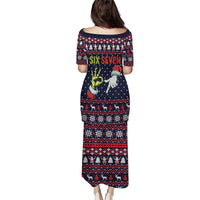 Grinch Hand Six Seven Xmas Family Matching Puletasi and Hawaiian Shirt Meme Gen Alpha Slang - Wonder Print Shop