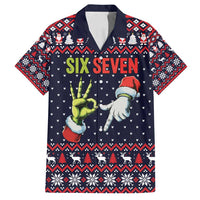 Grinch Hand Six Seven Xmas Family Matching Summer Maxi Dress and Hawaiian Shirt Meme Gen Alpha Slang - Wonder Print Shop