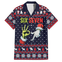 Grinch Hand Six Seven Xmas Hawaiian Shirt Meme Gen Alpha Slang - Wonder Print Shop