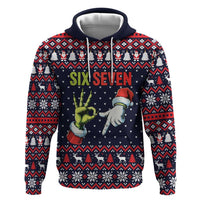Grinch Hand Six Seven Xmas Hoodie Meme Gen Alpha Slang - Wonder Print Shop
