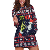 Grinch Hand Six Seven Xmas Hoodie Dress Meme Gen Alpha Slang - Wonder Print Shop