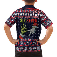 Grinch Hand Six Seven Xmas Kid Hawaiian Shirt Meme Gen Alpha Slang - Wonder Print Shop