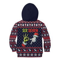 Grinch Hand Six Seven Xmas Kid Hoodie Meme Gen Alpha Slang - Wonder Print Shop