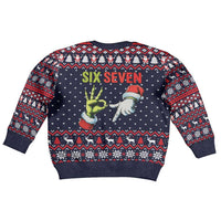 Grinch Hand Six Seven Xmas Kid Ugly Christmas Sweater Meme Gen Alpha Slang - Wonder Print Shop
