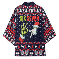 Grinch Hand Six Seven Xmas Kimono Meme Gen Alpha Slang - Wonder Print Shop