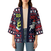 Grinch Hand Six Seven Xmas Kimono Meme Gen Alpha Slang - Wonder Print Shop