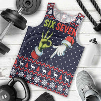 Grinch Hand Six Seven Xmas Men Tank Top Meme Gen Alpha Slang - Wonder Print Shop