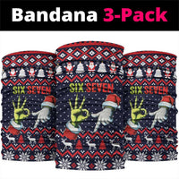 Grinch Hand Six Seven Xmas Neck Gaiter Meme Gen Alpha Slang - Wonder Print Shop