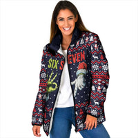 Grinch Hand Six Seven Xmas Padded Jacket Meme Gen Alpha Slang - Wonder Print Shop