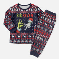Grinch Hand Six Seven Xmas Christmas Pajama Set Meme Gen Alpha Slang - Wonder Print Shop