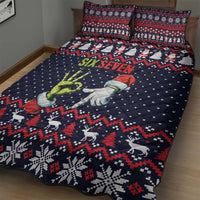 Grinch Hand Six Seven Xmas Quilt Bed Set Meme Gen Alpha Slang - Wonder Print Shop