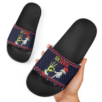 Grinch Hand Six Seven Xmas Slide Sandals Meme Gen Alpha Slang - Wonder Print Shop