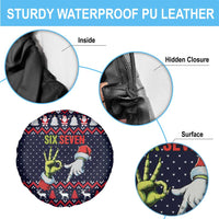 Grinch Hand Six Seven Xmas Spare Tire Cover Meme Gen Alpha Slang - Wonder Print Shop