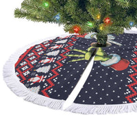 Grinch Hand Six Seven Xmas Tree Skirt Meme Gen Alpha Slang - Wonder Print Shop
