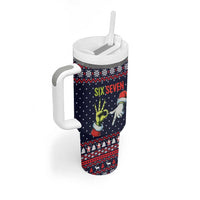 Grinch Hand Six Seven Xmas Tumbler With Handle Meme Gen Alpha Slang - Wonder Print Shop