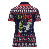 Grinch Hand Six Seven Xmas Women Polo Shirt Meme Gen Alpha Slang - Wonder Print Shop
