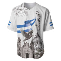Nicaragua Leon Cathedral Baseball Jersey Motmot with Plumeria Style - Wonder Print Shop