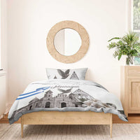 Nicaragua Leon Cathedral Bedding Set Motmot with Plumeria Style - Wonder Print Shop