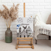 Nicaragua Leon Cathedral Canvas Wall Art Motmot with Plumeria Style - Wonder Print Shop