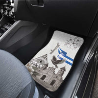 Nicaragua Leon Cathedral Car Mats Motmot with Plumeria Style - Wonder Print Shop
