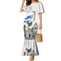 Nicaragua Leon Cathedral Family Matching Mermaid Dress and Hawaiian Shirt Motmot with Plumeria Style - Wonder Print Shop