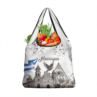 Nicaragua Leon Cathedral Grocery Bag Motmot with Plumeria Style - Wonder Print Shop