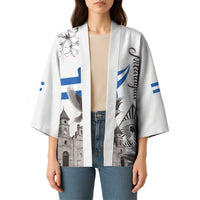 Nicaragua Leon Cathedral Kimono Motmot with Plumeria Style - Wonder Print Shop