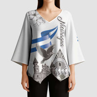 Nicaragua Leon Cathedral Kimono Sleeve Blouse Motmot with Plumeria Style - Wonder Print Shop