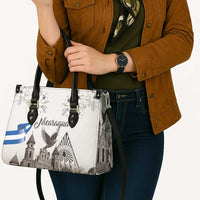 Nicaragua Leon Cathedral Leather Bag Motmot with Plumeria Style - Wonder Print Shop