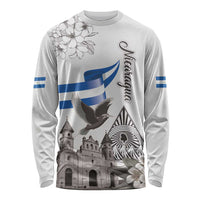 Nicaragua Leon Cathedral Long Sleeve Shirt Motmot with Plumeria Style - Wonder Print Shop