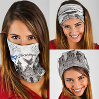 Nicaragua Leon Cathedral Neck Gaiter Motmot with Plumeria Style - Wonder Print Shop