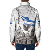 Nicaragua Leon Cathedral Padded Jacket Motmot with Plumeria Style - Wonder Print Shop