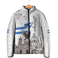 Nicaragua Leon Cathedral Padded Jacket Motmot with Plumeria Style - Wonder Print Shop