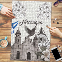 Nicaragua Leon Cathedral Puzzle Motmot with Plumeria Style - Wonder Print Shop