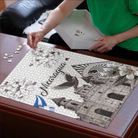 Nicaragua Leon Cathedral Puzzle Motmot with Plumeria Style - Wonder Print Shop