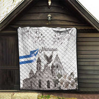 Nicaragua Leon Cathedral Quilt Motmot with Plumeria Style - Wonder Print Shop