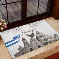 Nicaragua Leon Cathedral Rubber Doormat Motmot with Plumeria Style - Wonder Print Shop
