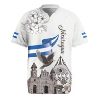 Nicaragua Leon Cathedral Rugby Jersey Motmot with Plumeria Style - Wonder Print Shop