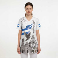 Nicaragua Leon Cathedral Scrub Top Motmot with Plumeria Style - Wonder Print Shop
