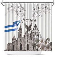 Nicaragua Leon Cathedral Shower Curtain Motmot with Plumeria Style - Wonder Print Shop