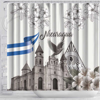 Nicaragua Leon Cathedral Shower Curtain Motmot with Plumeria Style - Wonder Print Shop